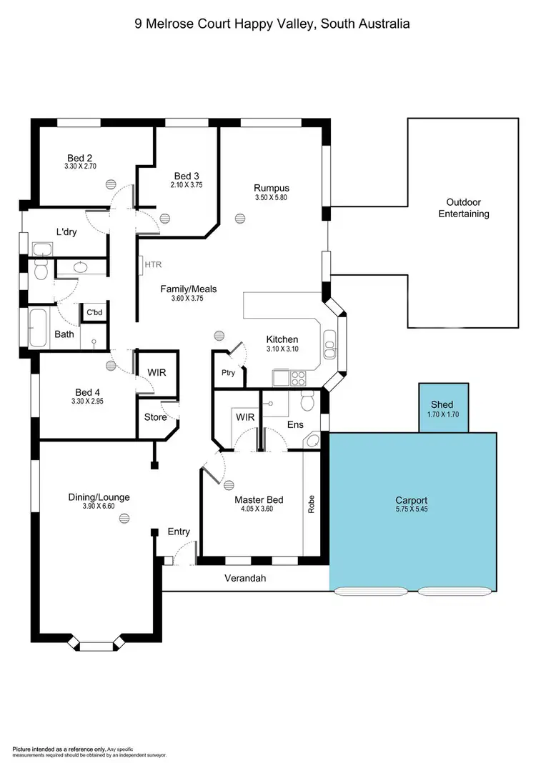 Floorplan of Homely house listing, 9 Melrose Court, Happy Valley SA 5159