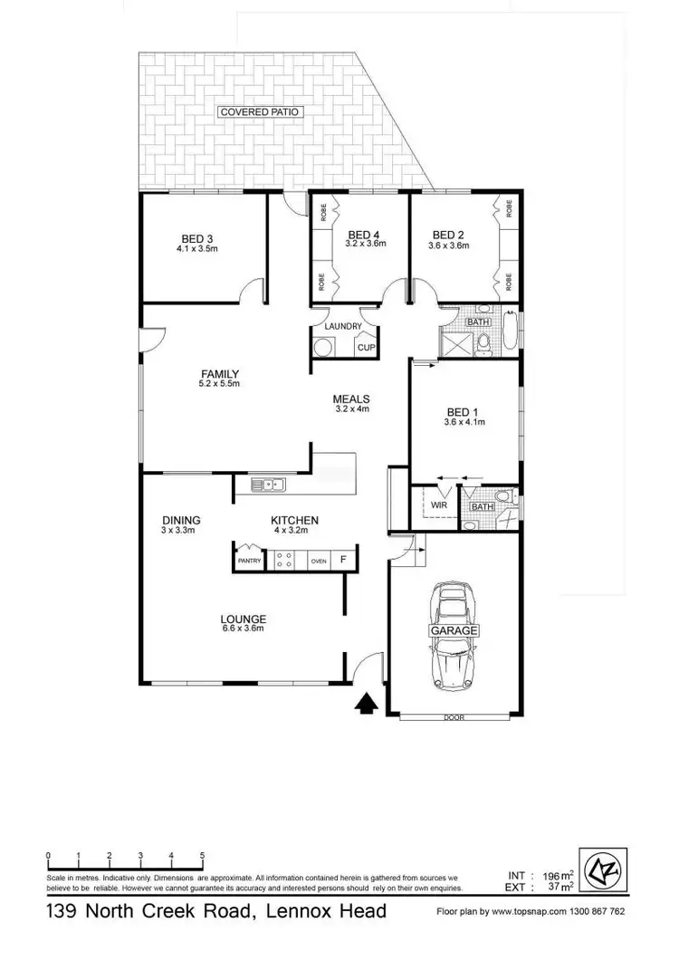 Floorplan of Homely house listing, 139 North Creek Road, Lennox Head NSW 2478