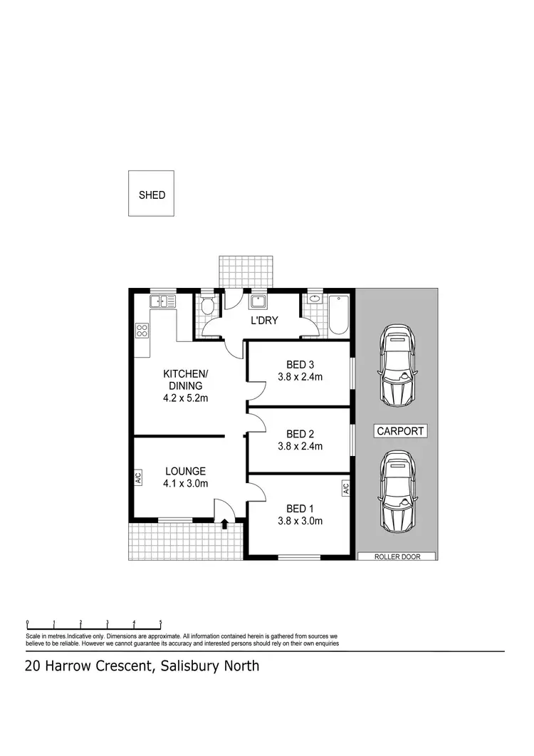Floorplan of Homely house listing, 20 Harrow Cres, Salisbury North SA 5108