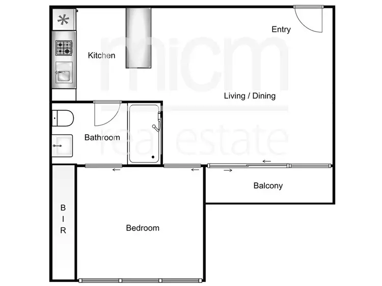 Floorplan of Homely apartment listing, 1112/181 A'Beckett Street, Melbourne VIC 3000