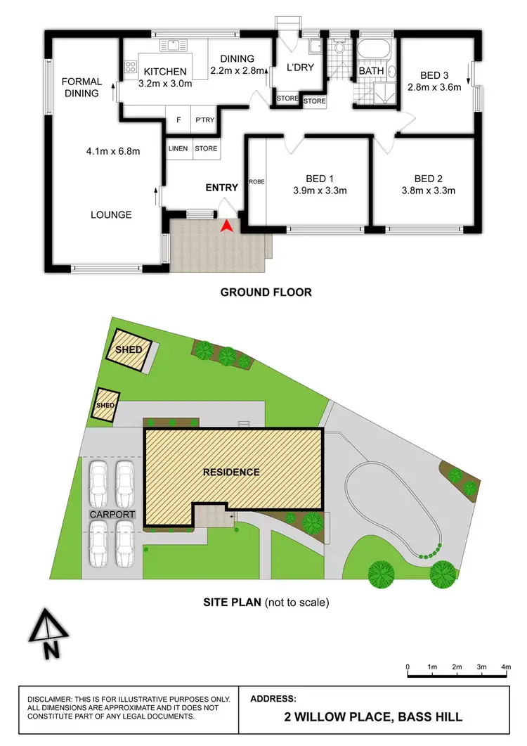 Floorplan of Homely house listing, 2 Willow Place,, Bass Hill NSW 2197