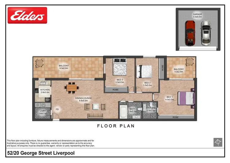 Floorplan of Homely unit listing, 52/20 George Street, Liverpool NSW 2170