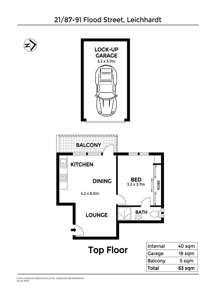 Floorplan of Homely apartment listing, 21/87-91 Flood Street, Leichhardt NSW 2040
