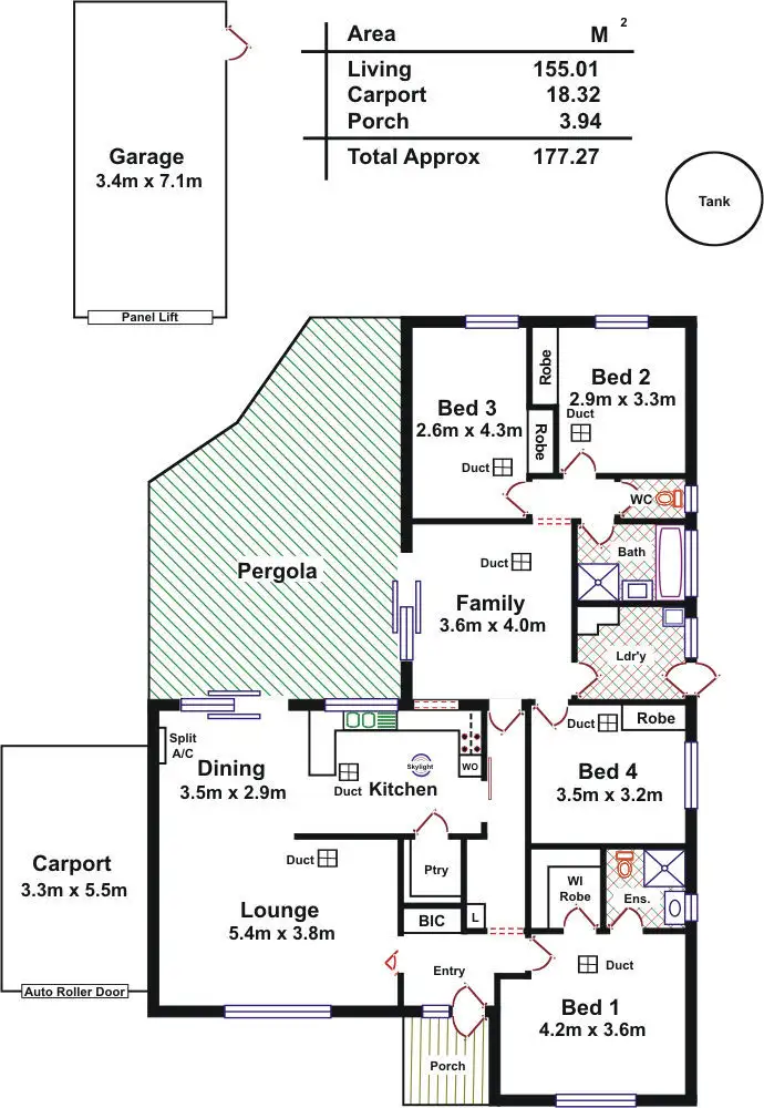 Floorplan of Homely house listing, 11 Greenways Street, Evanston Park SA 5116