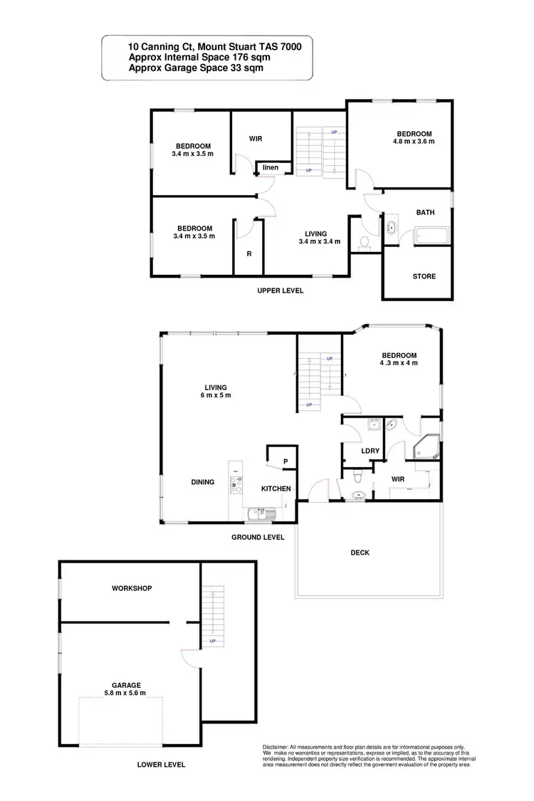 Floorplan of Homely house listing, 10 Canning Court, Mount Stuart TAS 7000