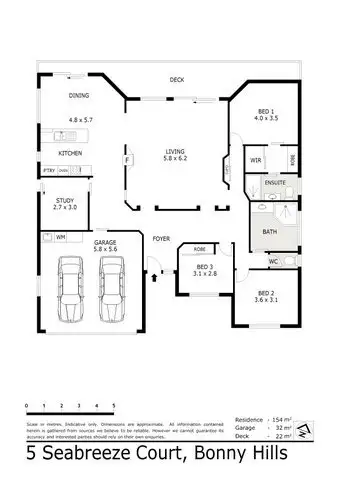 Floorplan of Homely house listing, 5 Seabreeze Court, Bonny Hills NSW 2445