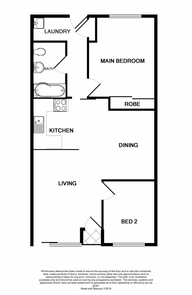 Floorplan of Homely unit listing, 8/102 Mitchell Avenue, Kurri Kurri NSW 2327