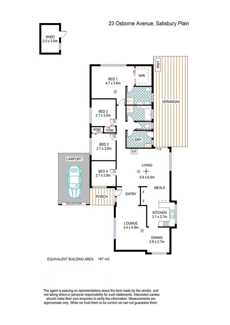 Floorplan of Homely house listing, 23 OSBORNE AVE, Salisbury Plain SA 5109