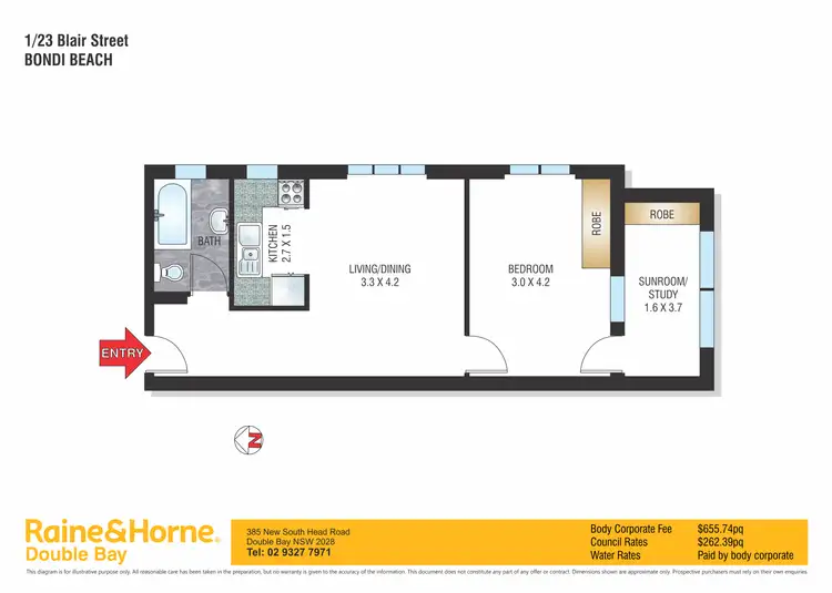 Floorplan of Homely apartment listing, 1/23 Blair Street, Bondi Beach NSW 2026