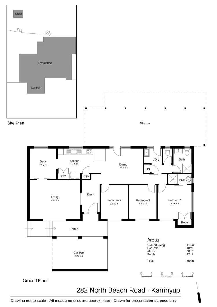Floorplan of Homely house listing, 282 North Beach Road, Karrinyup WA 6018