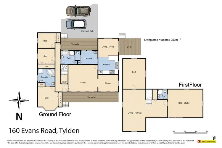 Floorplan of Homely house listing, 160 Evans Road, Tylden VIC 3444