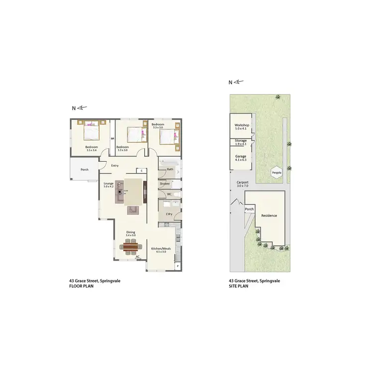 Floorplan of Homely house listing, 43 Grace Street, Springvale VIC 3171