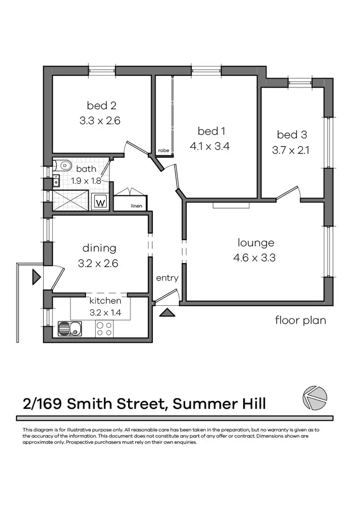 Floorplan of Homely apartment listing, 2/169 Smith Street, Summer Hill NSW 2130
