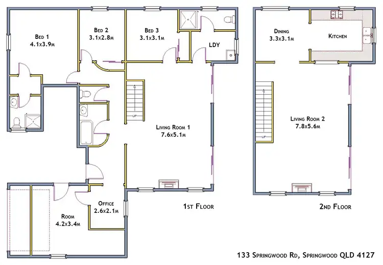 Floorplan of Homely house listing, 133 Springwood Road, Springwood QLD 4127