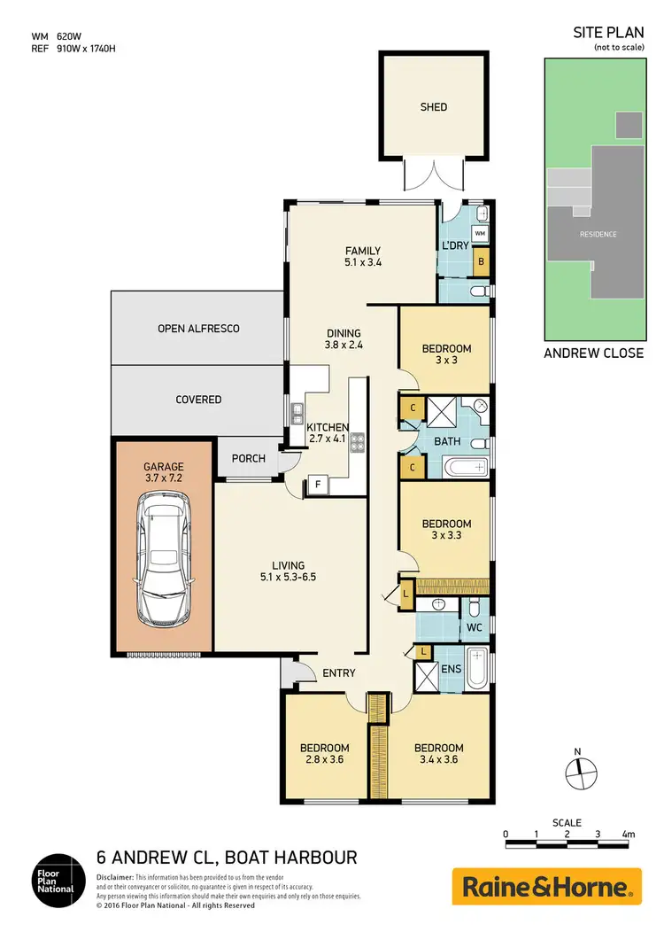 Floorplan of Homely house listing, 6 Andrew Close, Boat Harbour NSW 2316