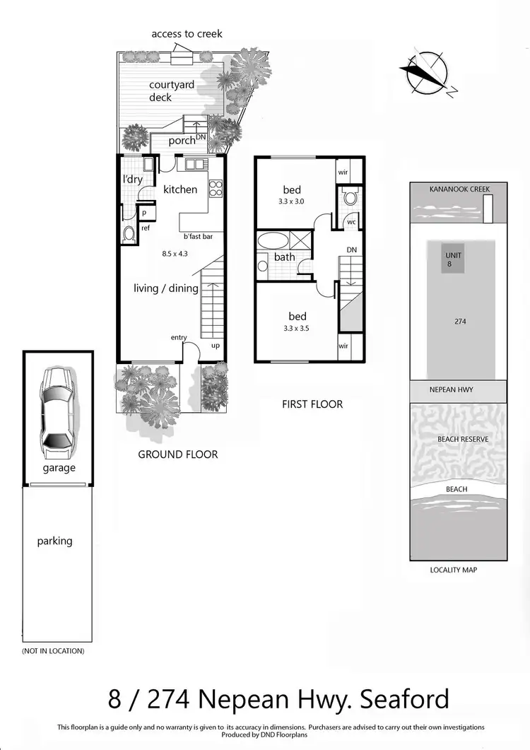 Floorplan of Homely townhouse listing, 8/274 Nepean Highway, Seaford VIC 3198