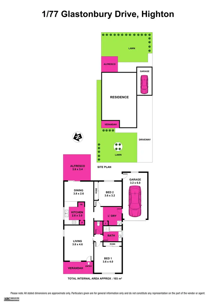 Floorplan of Homely house listing, 1/77 Glastonbury Drive, Highton VIC 3216