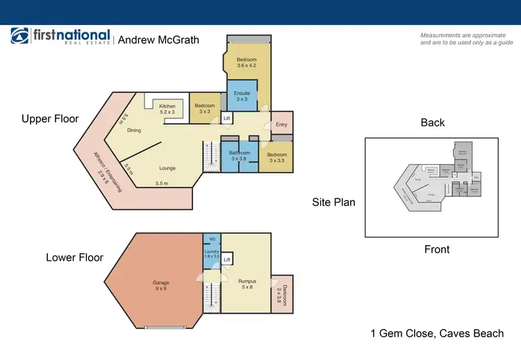 Floorplan of Homely house listing, 1 Gem Close, Caves Beach NSW 2281
