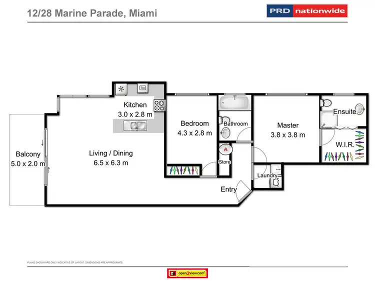 Floorplan of Homely apartment listing, 12/28 Marine Pde, Miami QLD 4220