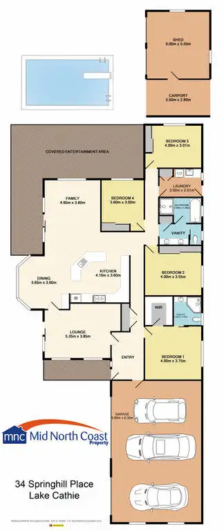 Floorplan of Homely house listing, 34 Springhill Place, Lake Cathie NSW 2445