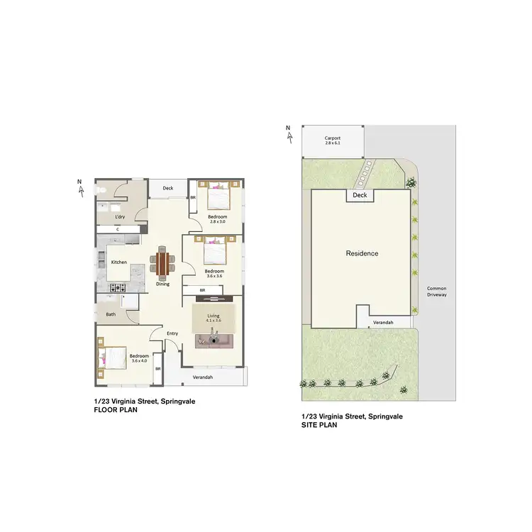 Floorplan of Homely unit listing, 1/23 Virginia Street, Springvale VIC 3171