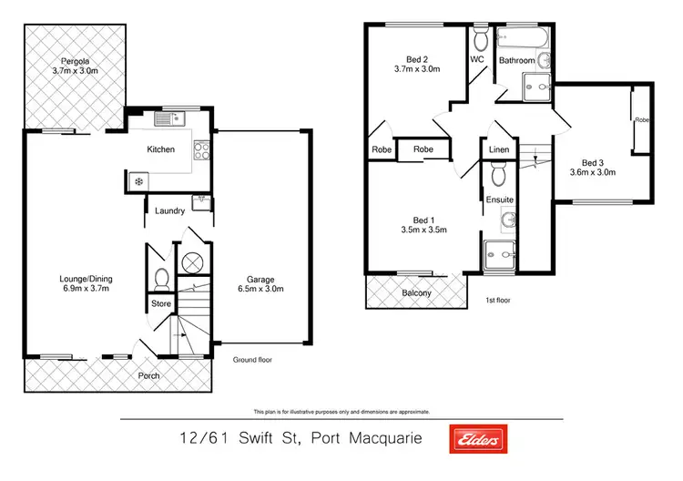 Floorplan of Homely townhouse listing, 12/61-65 Swift Street, Port Macquarie NSW 2444