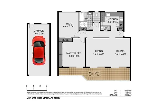 Floorplan of Homely apartment listing, 3/45 Real Street, Annerley QLD 4103