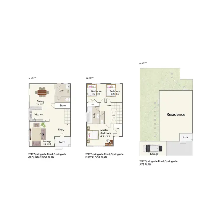 Floorplan of Homely townhouse listing, 2/47 Springvale Road, Springvale VIC 3171