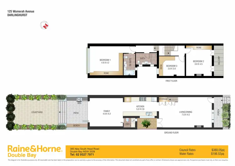 Floorplan of Homely terrace listing, 125 Womerah Avenue, Darlinghurst NSW 2010
