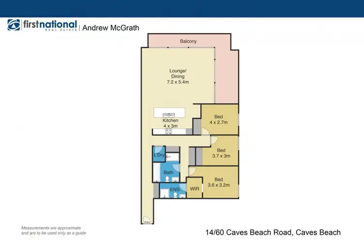 Floorplan of Homely unit listing, 14/60 Caves Beach Road, Caves Beach NSW 2281