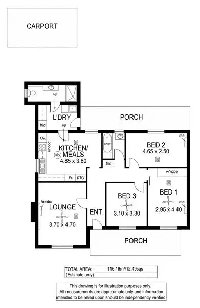 Floorplan of Homely house listing, 75 Cungena Avenue, Park Holme SA 5043