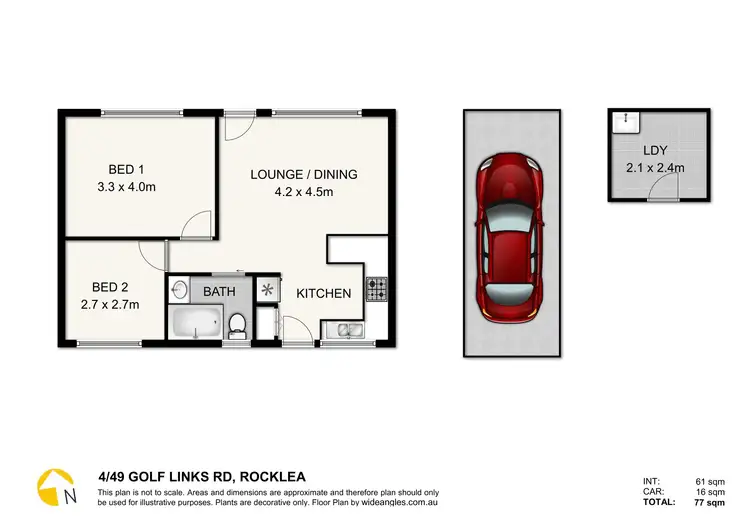 Floorplan of Homely unit listing, 4/49 Golf Links Road, Rocklea QLD 4106