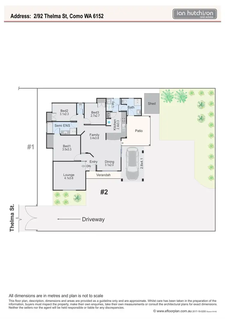 Floorplan of Homely villa listing, 2/92 Thelma St, Como WA 6152