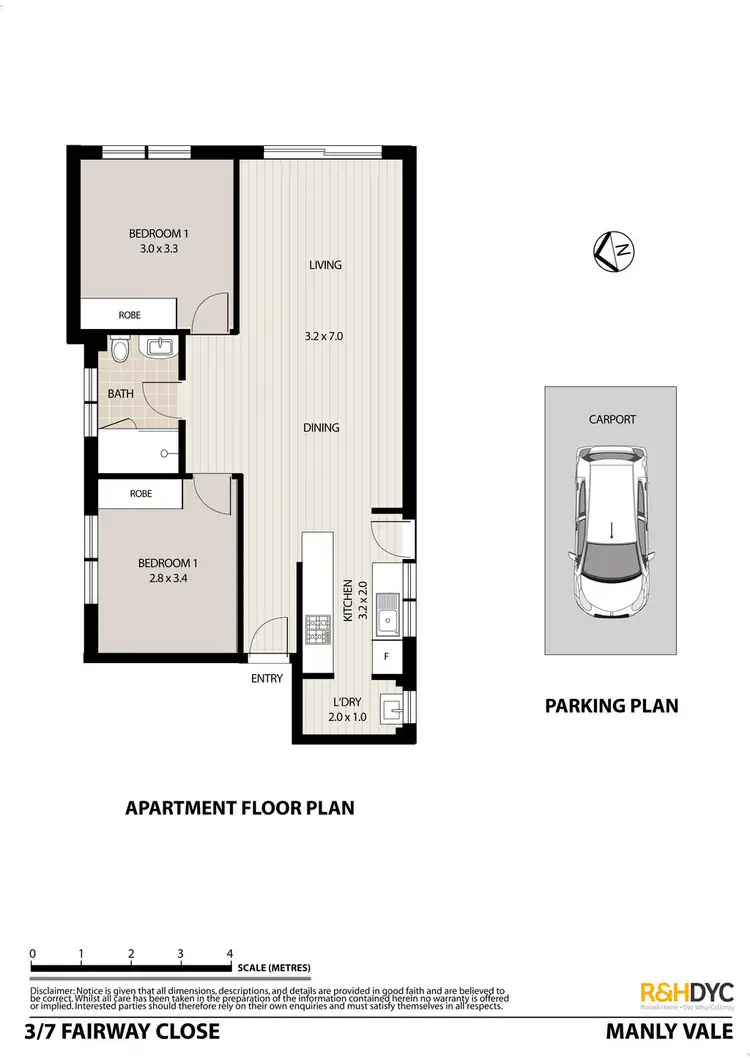 Floorplan of Homely unit listing, 3/7 Fairway Close, Manly Vale NSW 2093