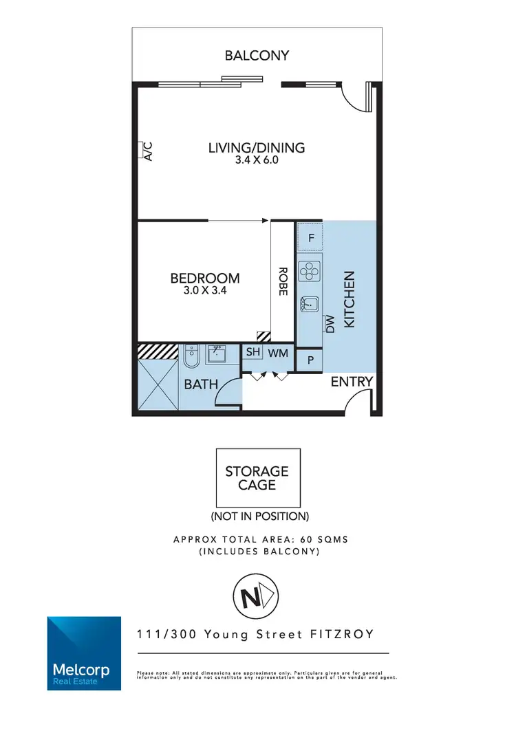Floorplan of Homely apartment listing, 111/300 Young Street, Fitzroy VIC 3065