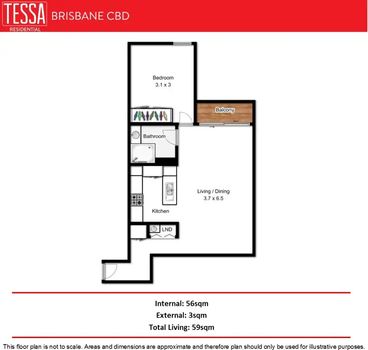 Floorplan of Homely apartment listing, 1006/108 Albert Street, Brisbane City QLD 4000