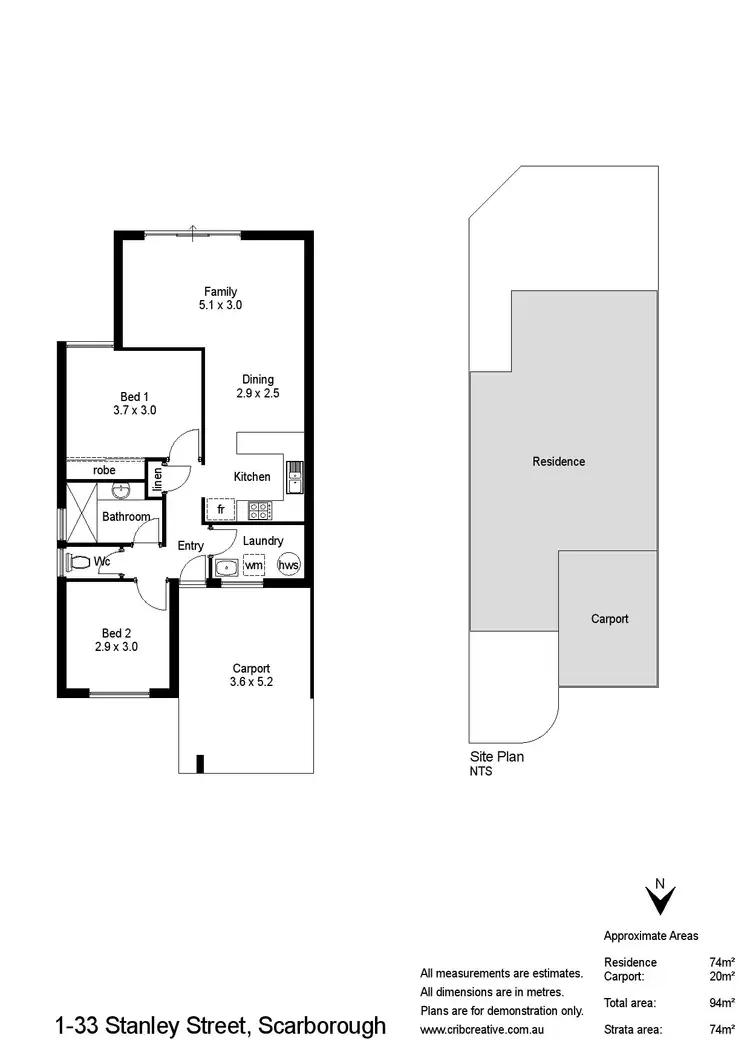 Floorplan of Homely apartment listing, 1/33 Stanley Street, Scarborough WA 6019