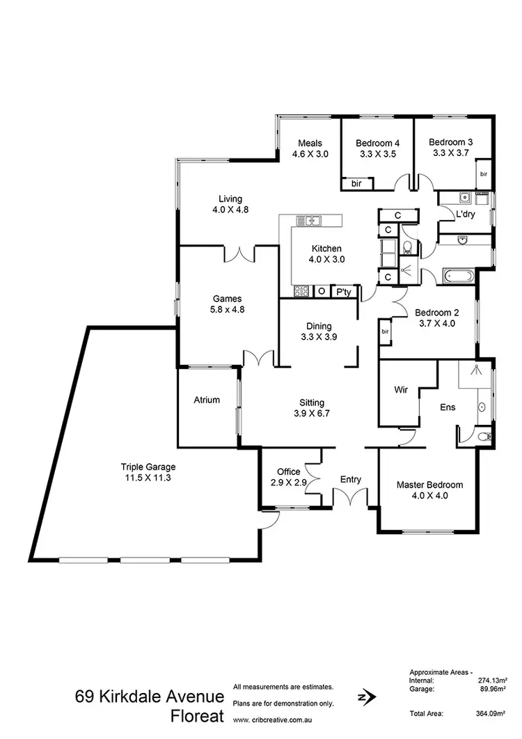 Floorplan of Homely house listing, 69 Kirkdale Avenue, Floreat WA 6014