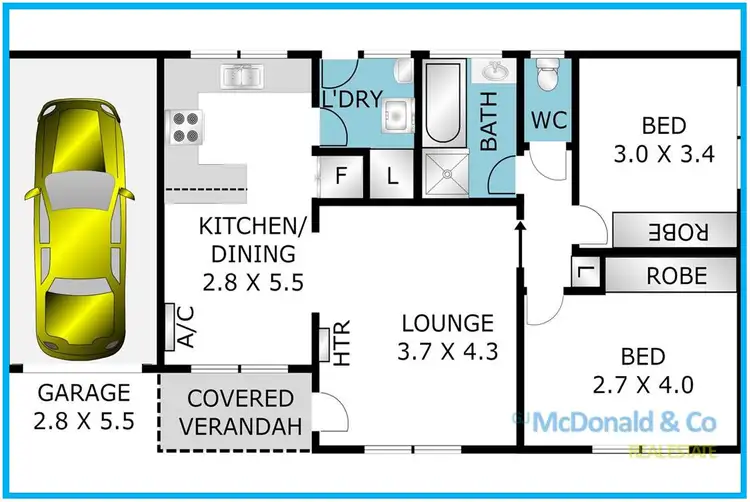 Floorplan of Homely unit listing, 1/35-37 Church Street, Grovedale VIC 3216