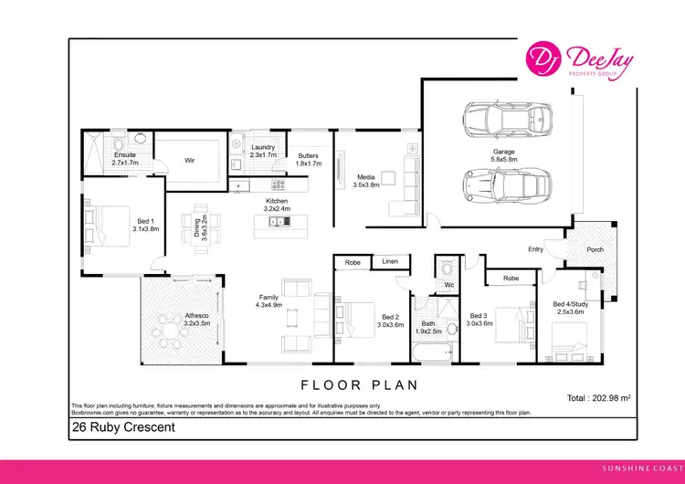 Floorplan of Homely house listing, 26 Ruby Crescent, Meridan Plains QLD 4551
