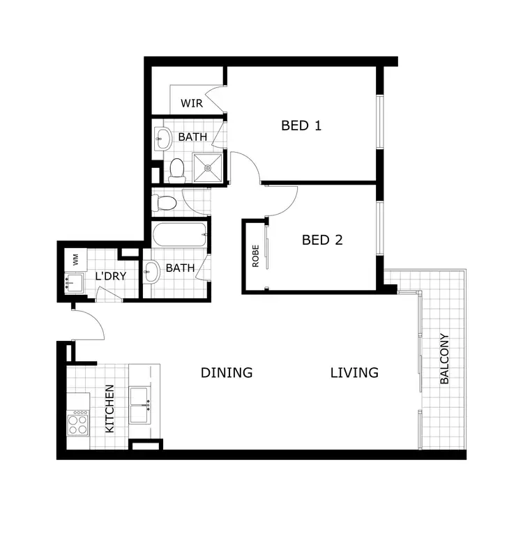 Floorplan of Homely apartment listing, 149/283 Spring Street, Melbourne VIC 3000
