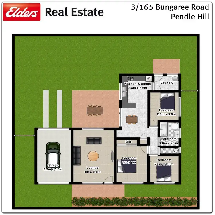 Floorplan of Homely villa listing, 3/165 Bungaree Road, Pendle Hill NSW 2145
