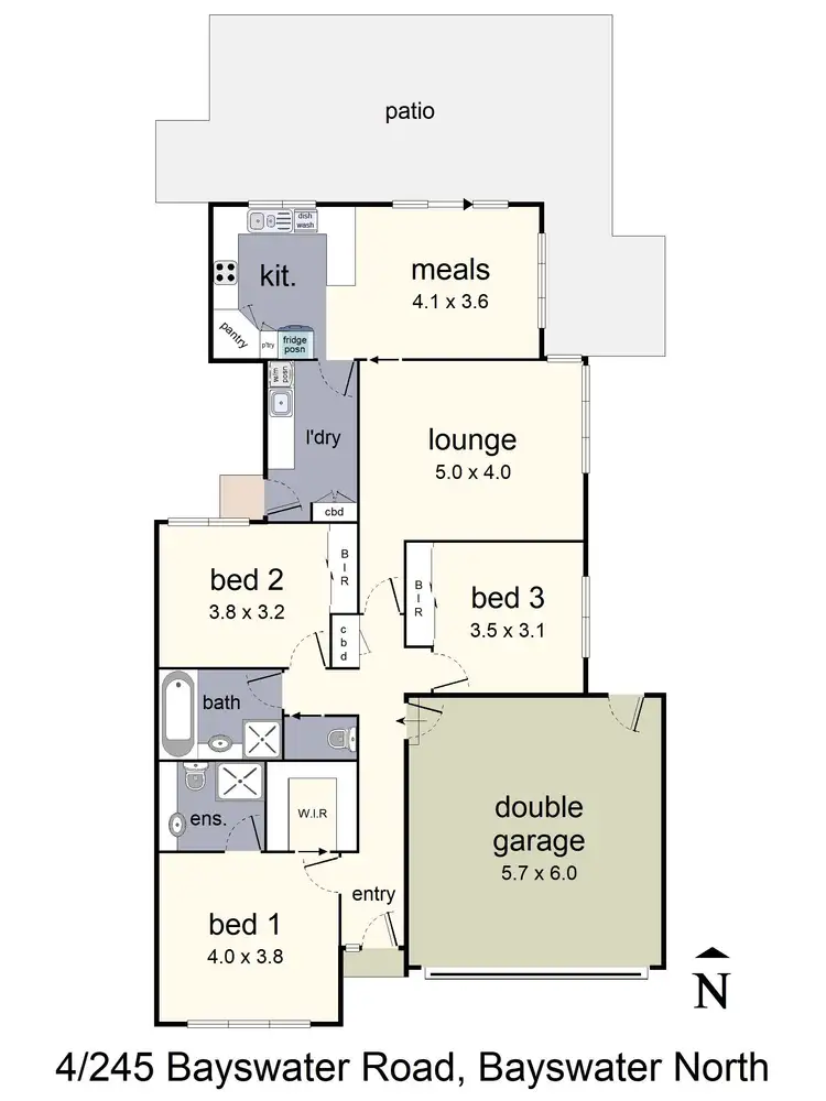 Floorplan of Homely unit listing, 4/245 Bayswater Road, Bayswater North VIC 3153