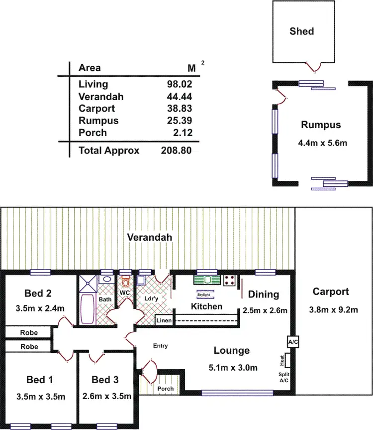 Floorplan of Homely house listing, 7 Caruso Crescent, Brahma Lodge SA 5109