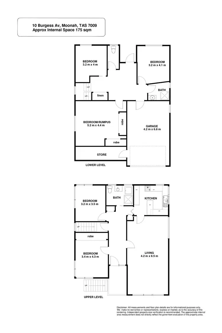 Floorplan of Homely house listing, 10 Burgess Avenue, Moonah TAS 7009