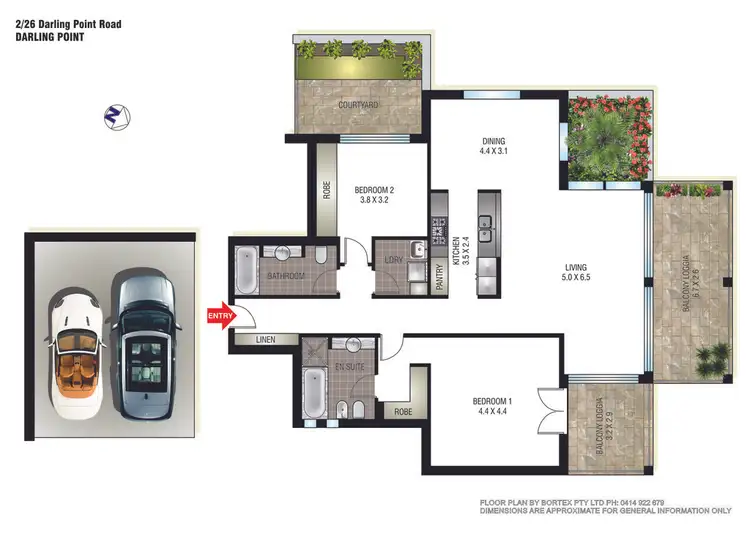 Floorplan of Homely apartment listing, 2/26 Darling Point Road, Darling Point NSW 2027