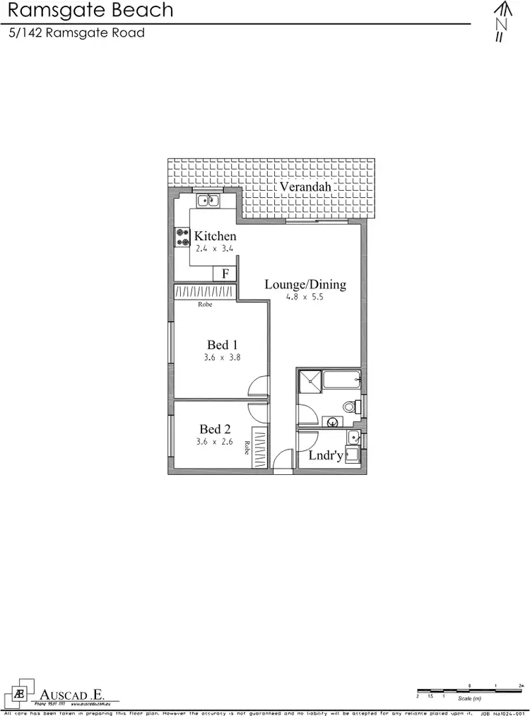 Floorplan of Homely unit listing, 5/142 Ramsgate Road, Ramsgate Beach NSW 2217