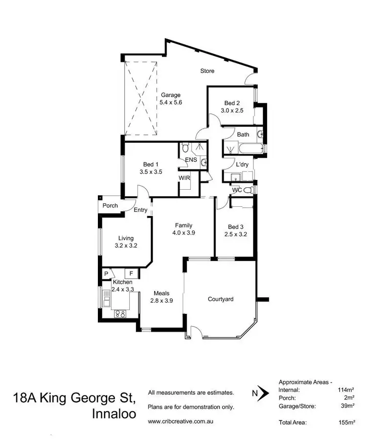 Floorplan of Homely villa listing, 18A King George Street, Innaloo WA 6018