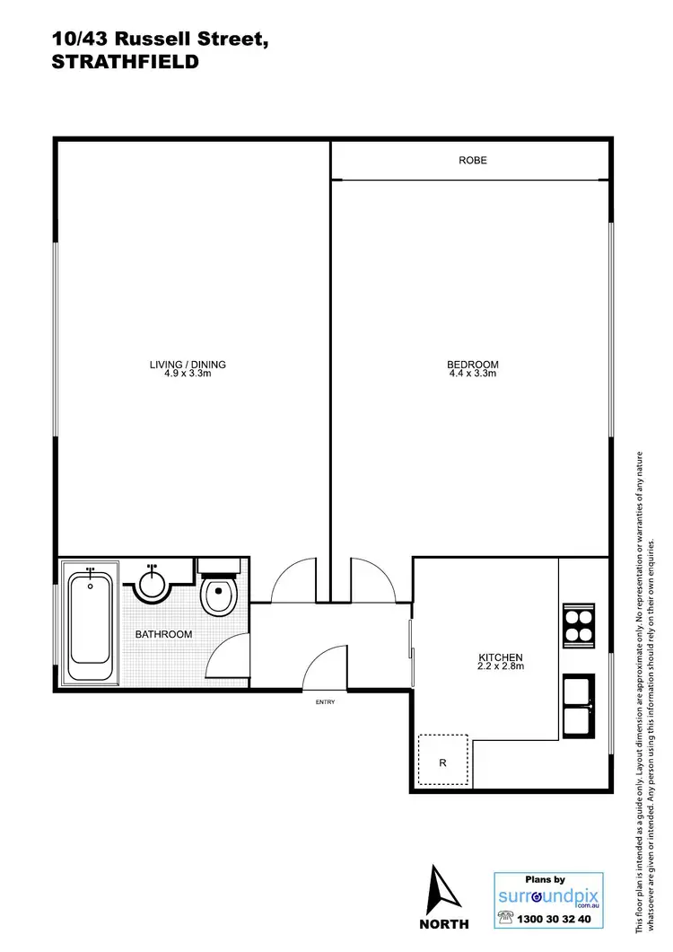 Floorplan of Homely unit listing, 10/43 RUSSELL STREET, Strathfield NSW 2135