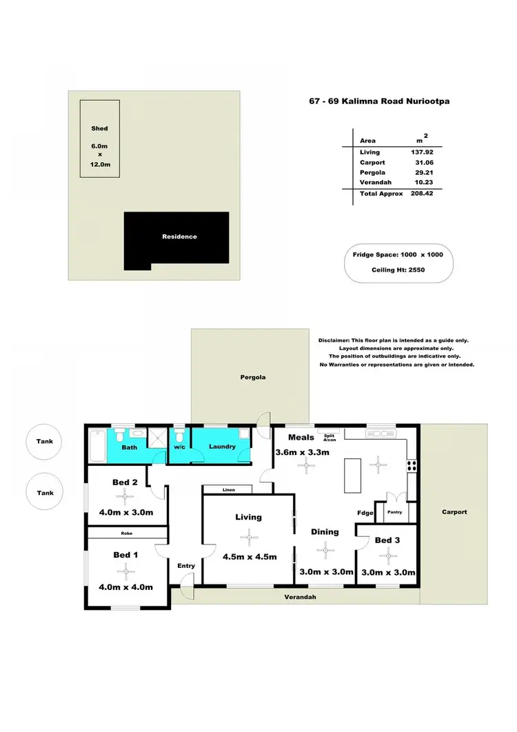 Floorplan of Homely house listing, 67-69 Kalimna Road, Nuriootpa SA 5355
